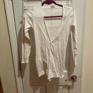 Victoria's Secret Pink White Textured Romper